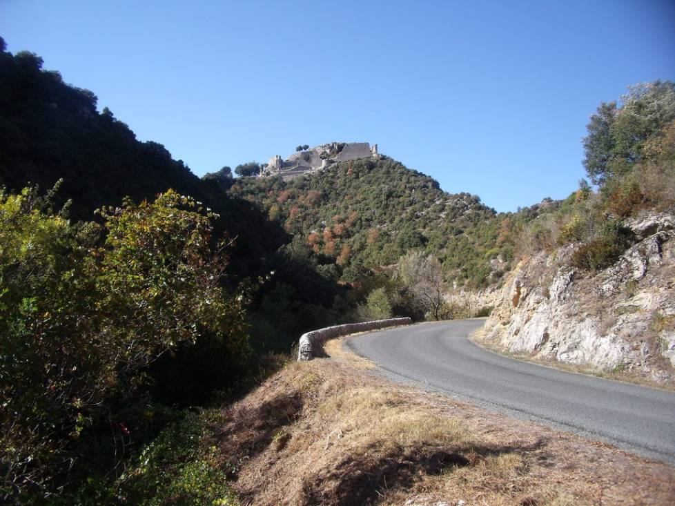 Route des Corbières, le château cathare, Termes.