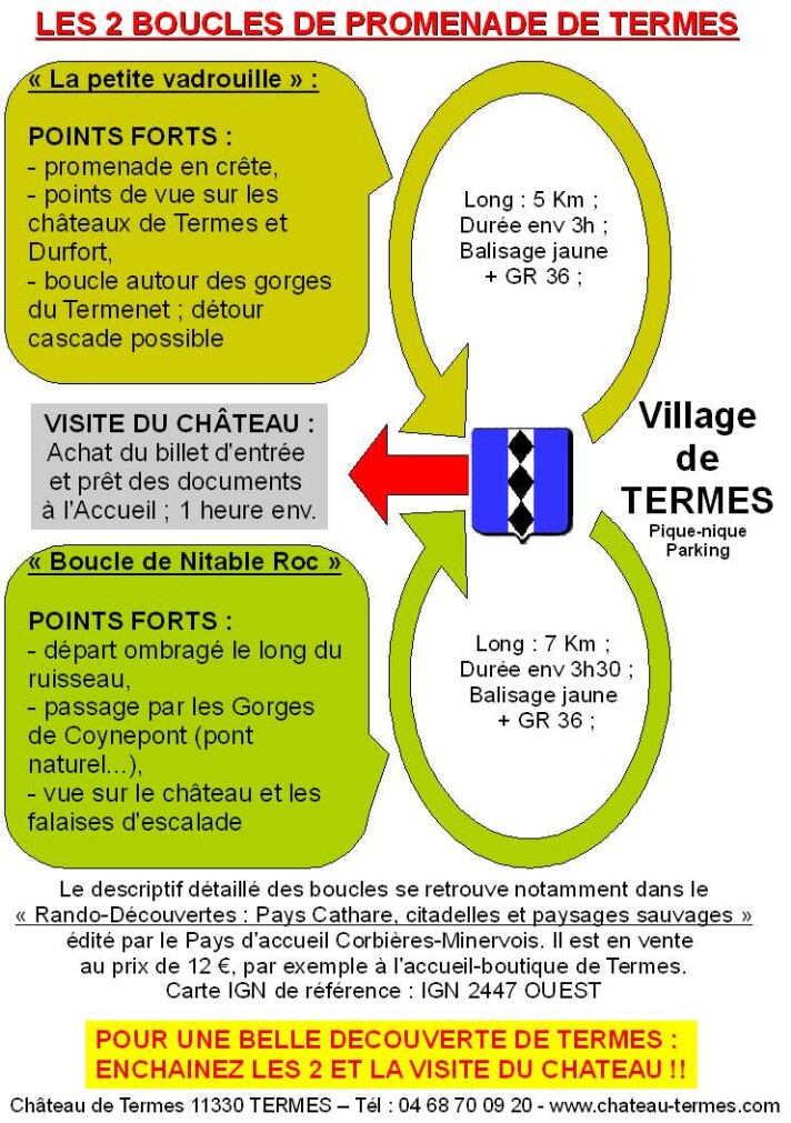 Randonnée autour du château de Termes