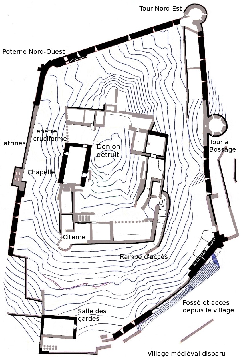 Plan du ch�teau de Termes