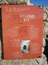 Panneau p�dagogique, ch�teau de Termes