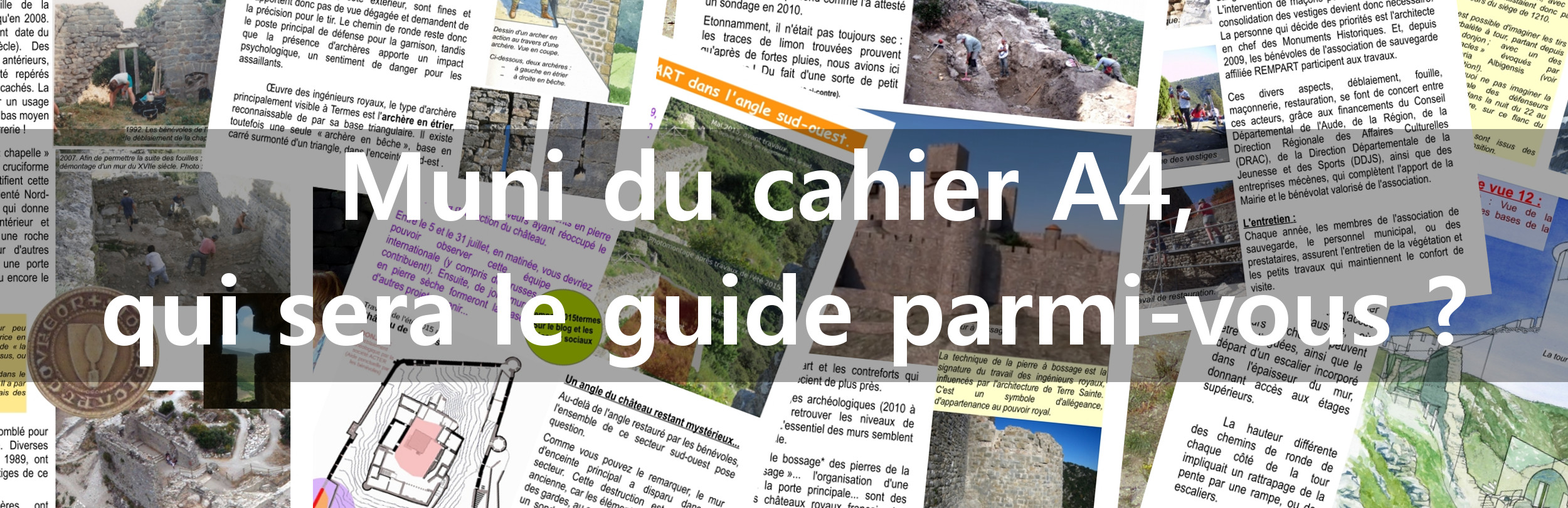 Le cahier de visite du château de Termes