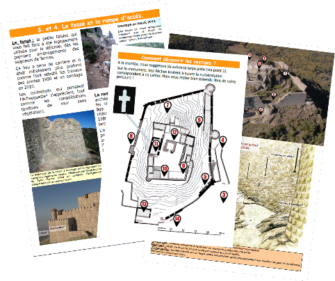 Cahier de visite en prêt au château de Termes Lecturoguide en prêt, mis à jour en 2016, Termes, château, Pays, Cathare, Corbières