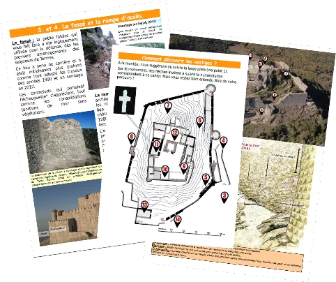 Guide de visite, château de Termes, Pays Cathare, visite, cahier, Guide de visite, château de Termes, Pays Cathare, visite, cahier,