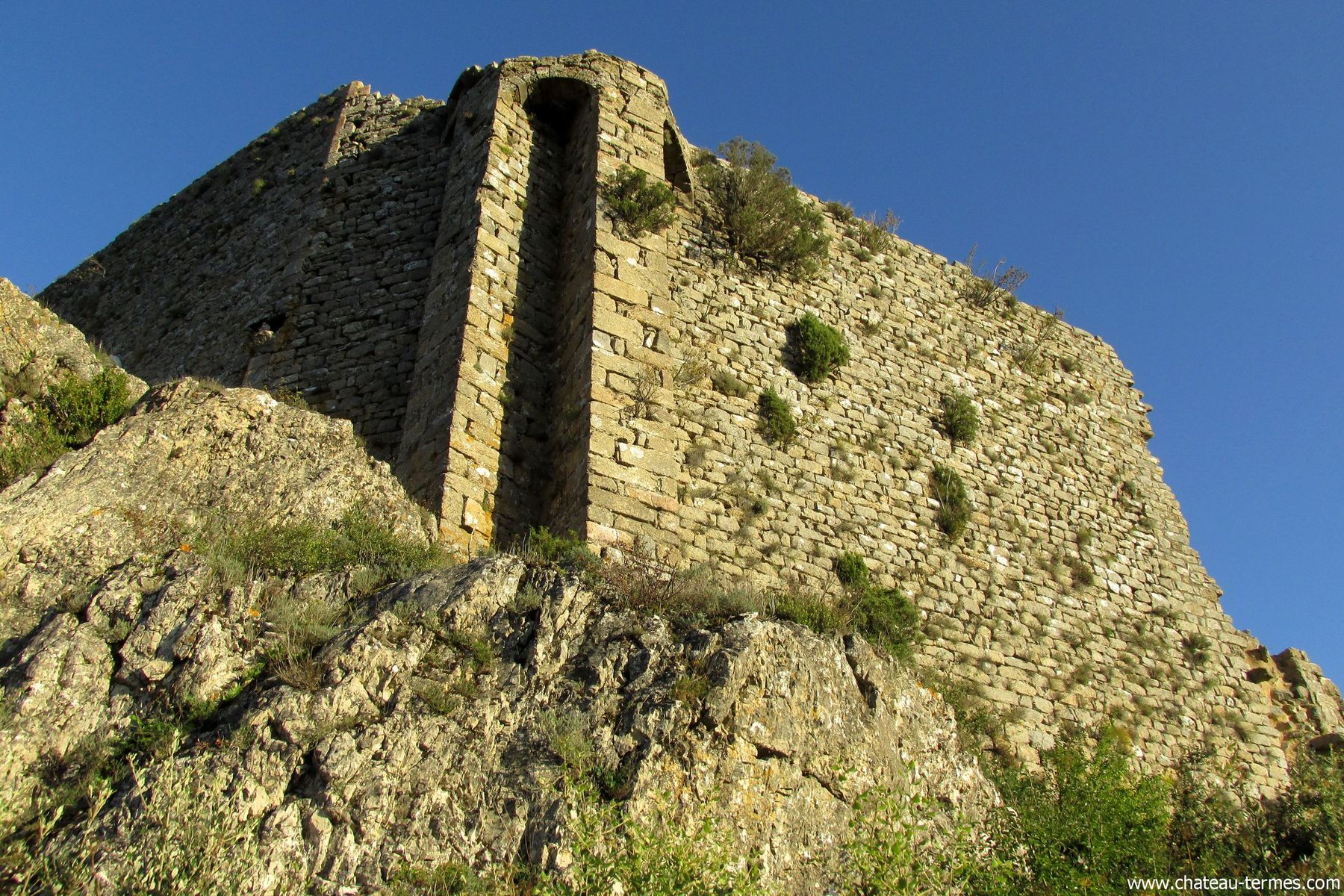 Le château de Termes, Aude, Pays Cathare, détruit, démantélé.