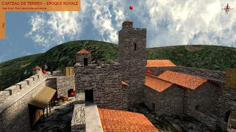 3d château de Termes, reconstitution, visite virtuelle, chateau, cathare 3d château de Termes, reconstitution, visite virtuelle, chateau, cathare,