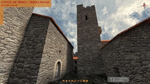 3d château de Termes, reconstitution, visite virtuelle, chateau, cathare 3d château de Termes, reconstitution, visite virtuelle, chateau, cathare